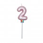 CANDELINA BALLOON ROSA PERLA 13 CM N. 2