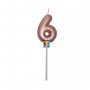 CANDELINA BALLOON ROSE GOLD METAL NUM. 6