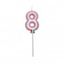 CANDELINA BALLOON ROSA PERLA 13 CM NUM.8