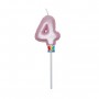 CANDELINA BALLOON ROSA PERLA 13 CM NUM.4