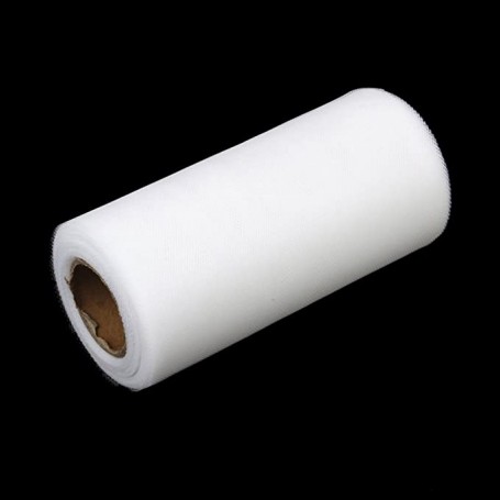 ROTOLO TULLE H 25 CM X 100 MT BIANCO