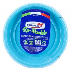 25 PIATTI AZZURRO 17 CM PZ 25