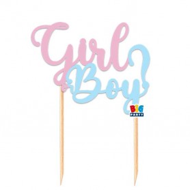 CAKE TOPPER IN CARTA BOY OR GIRL≠