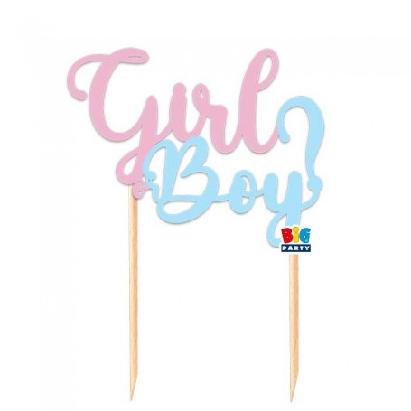 CAKE TOPPER IN CARTA BOY OR GIRL≠