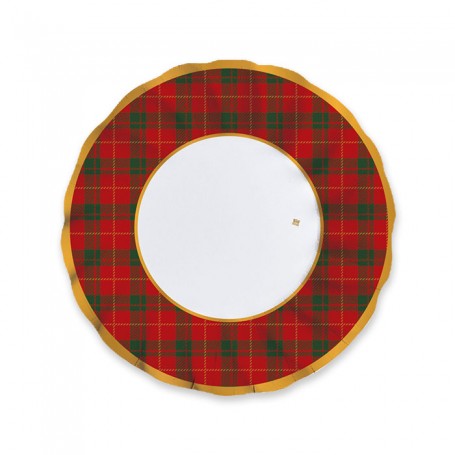 6 PIATTI FONDI ø 24 CM TARTAN