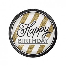 PIATTI HAPPY BIRTHDAY BLACK/GOLD