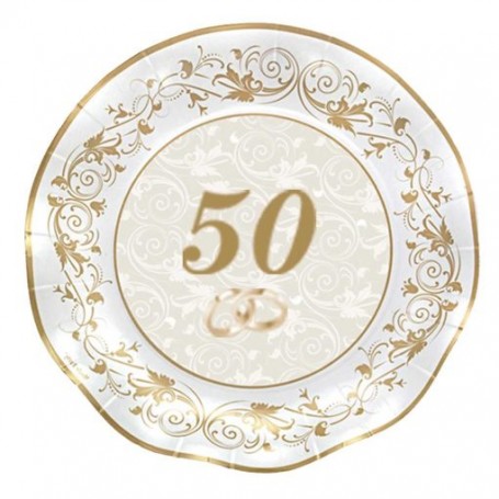 PIATTI 50° ANNIVERSARIO 21 CM