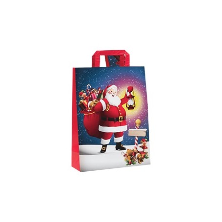 SACCHETTO BABBO NATALE 18+8X24 CM