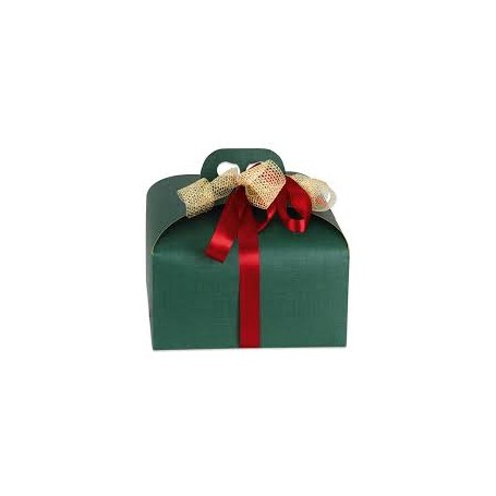 PORTAPANETTONE SETA VERDE 245X245X130