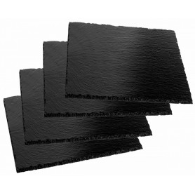 PIATTO ROCK BIG NERO 300X158 MM PZ 10