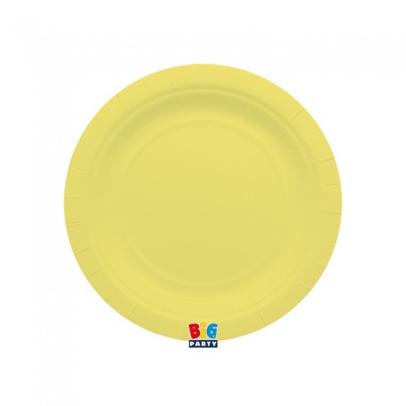 25 PIATTI ECOLOR CM.18 GIALLO BABY
