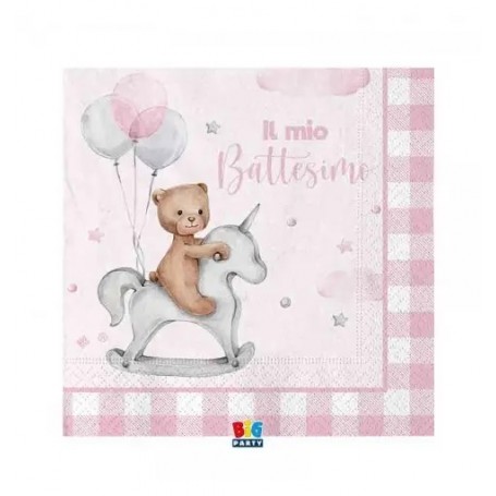 20 TOV. 25X25 BATT. TEDDY BEAR ROSA