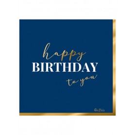 16 TOVAGLIOLI CM 33X33 HAPPY BIRTHDAY BL