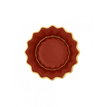 8 FONDINE NEW SHAPE CM24 ROSSO BORDO ORO