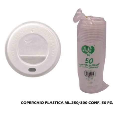 COPERCHIO PLASTICA ML.250/300 PZ 50