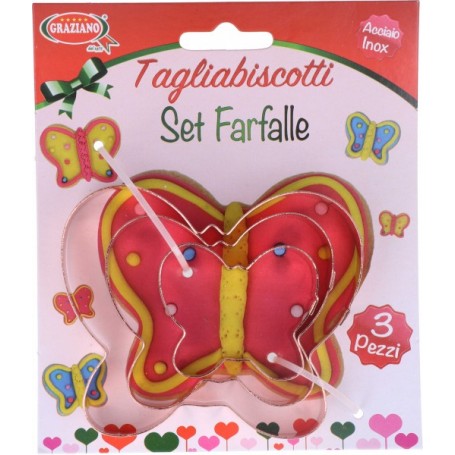 TAGLIABISCOTTI SET 3 FARFALLE