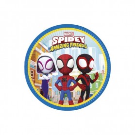 PIATTO CARTA SPIDEY & FRIENDS 8PZ 20CM