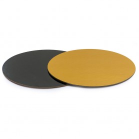 PIATTO TORTA DM 40CM X 3 MM ORO/NERO