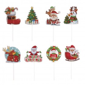 CAKE TOPPER NATALE 1PZ 9X6CM