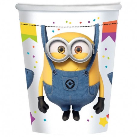 8 BICCH. CARTA MINIONS 250ML