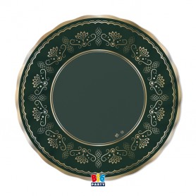 6 PIATTI 25CM ROYAL GREEN GOLD