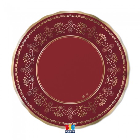 6 PIATTI FONDI CM24 ROYAL RED GOLD