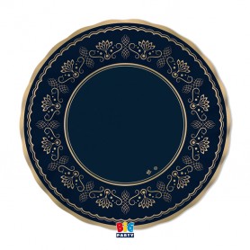 6 PIATTI FONDI CM24 ROYAL BLUE GOLD