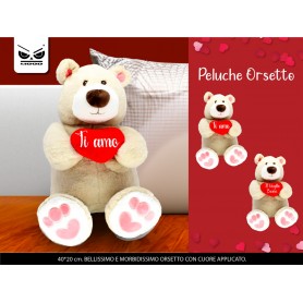 PELUCHE ORSO CUORE MIS. M