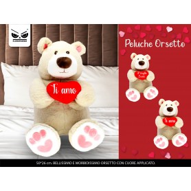 PELUCHE ORSO CUORE MIS. L