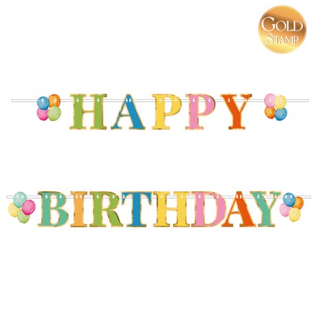 BANNER HAPPY BIRTHDAY MULTICOLOR CM 130