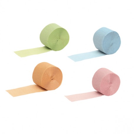 4 ROTOLI CARTA CRESPA MACARON CM4,5X25MT