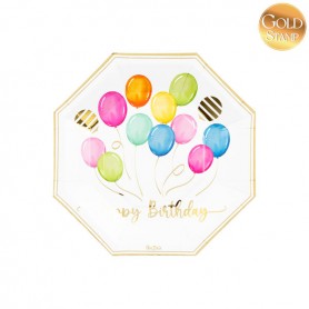 8 PIATTI BIRTHDAY BALLOONS CM 20