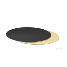 PIATTO TORTA ø CM 26 X 3 H MM ORO/NERO