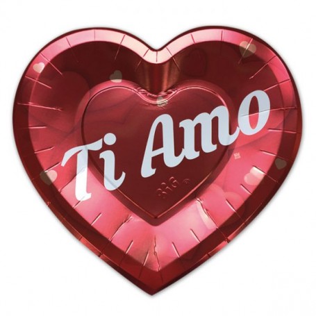 PIATTI CUORE METAL AMORE CM 26X24