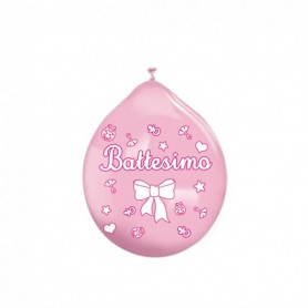 PALLONCINI BATTESIMO ROSA PZ 20