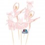 5 MINI CAKE TOPPER BALLERINA