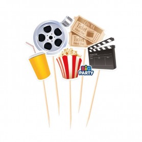 5 MINI CAKE TOPPER CINEMA