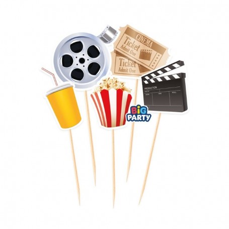 5 MINI CAKE TOPPER CINEMA