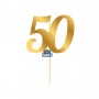 MINI CAKE TOPPER NUM 50 ORO METAL