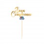 MINI CAKE TOPPER BUON COMPL ORO METAL