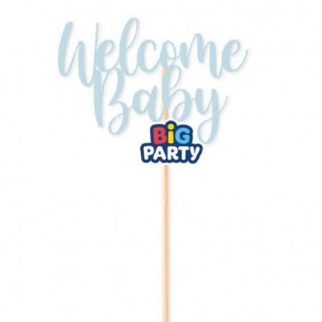 MINI CAKE TOPPER WELCOME BABY AZZ.