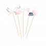 5 MINI CAKE TOPPER WELCOME BABY ROSA