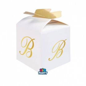10 SCAT CUBETTO FIOCCO LETT B 5X7X5CM
