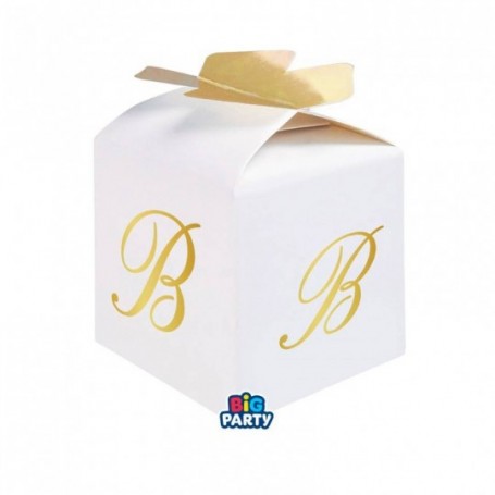 10 SCAT CUBETTO FIOCCO LETT B 5X7X5CM