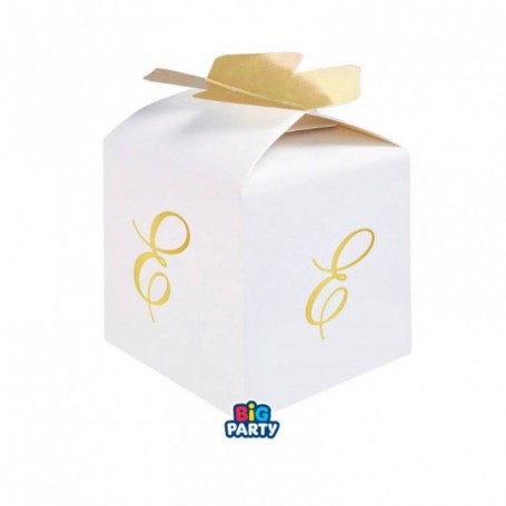 10 SCAT CUBETTO FIOCCO LETT E 5X7X5CM