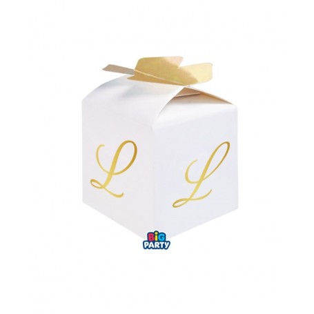 10 SCAT CUBETTO FIOCCO LETT L 5X7X5CM