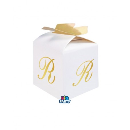 10 SCAT CUBETTO FIOCCO LETT R 5X7X5CM