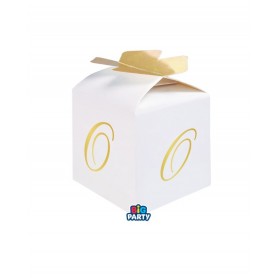 10 SCAT CUBETTO FIOCCO LETT O 5X7X5CM
