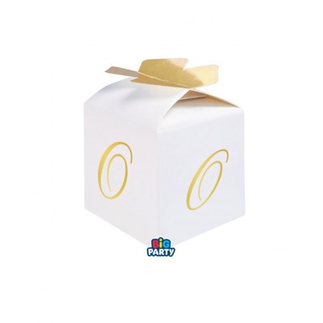 10 SCAT CUBETTO FIOCCO LETT O 5X7X5CM