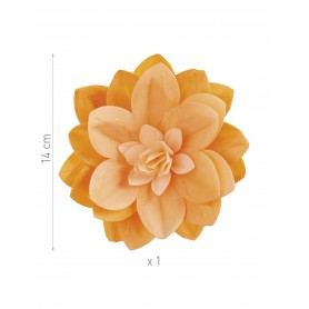 NINFEA IN CIALDA ARANCIO 14 CM